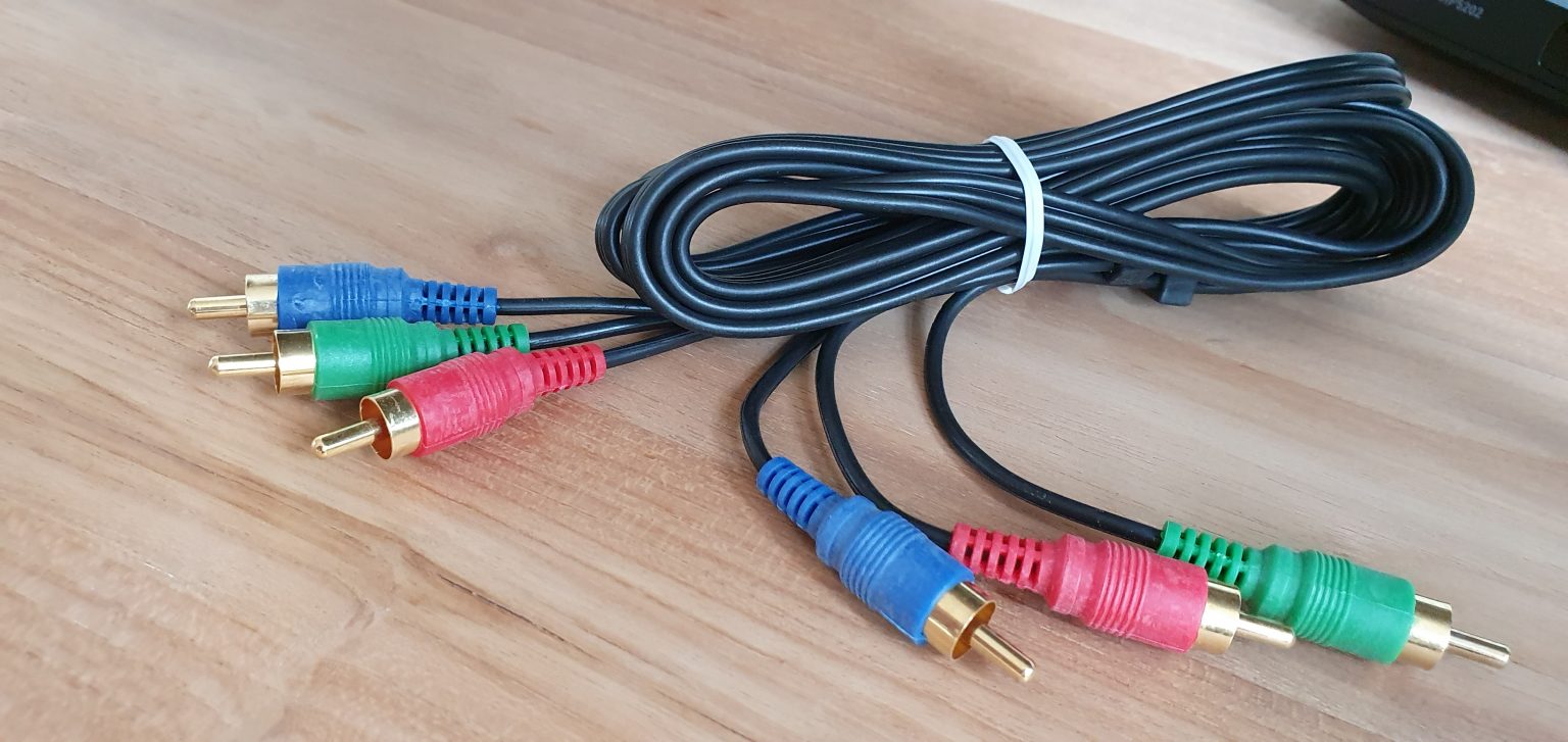 What is the red, yellow and white cable?