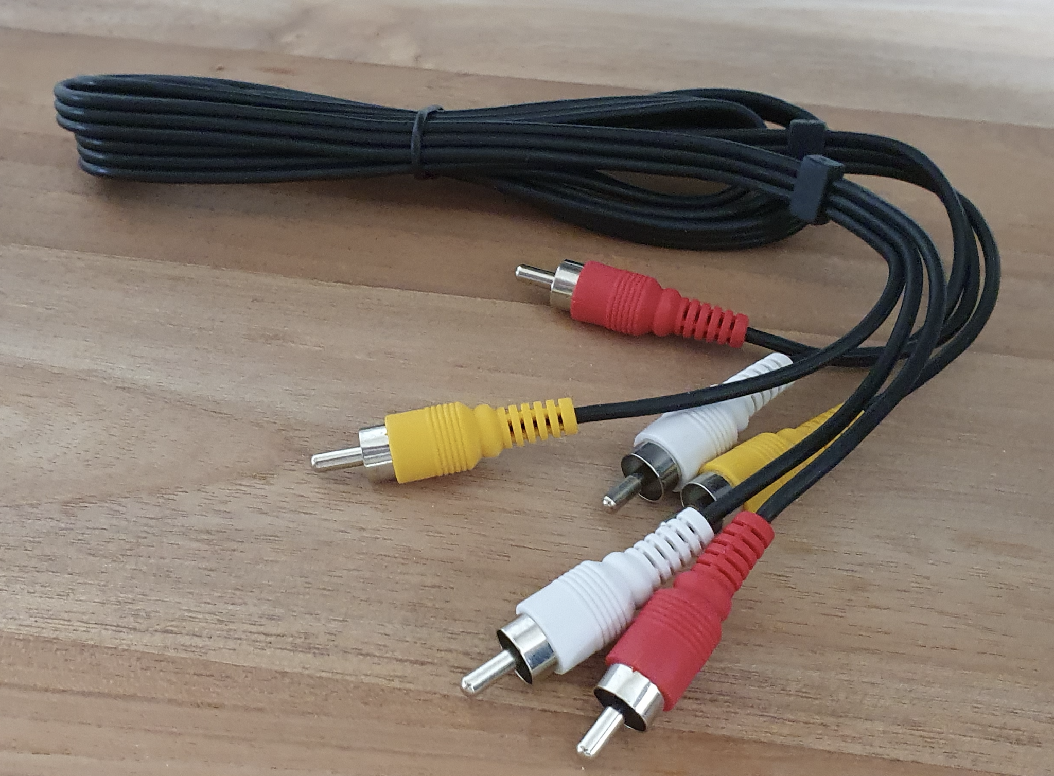 What is the red, yellow and white cable?