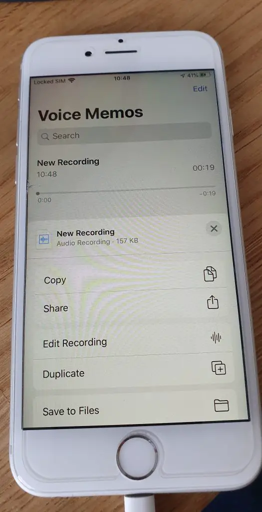 Copy or share recording