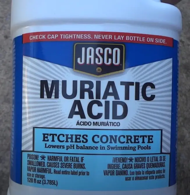 cleaning concrete patio with muriatic acid