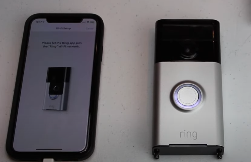 ring camera blinking blue