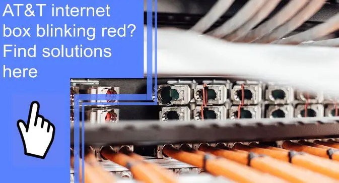 att internet box blinking red