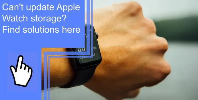 can't update apple watch storage