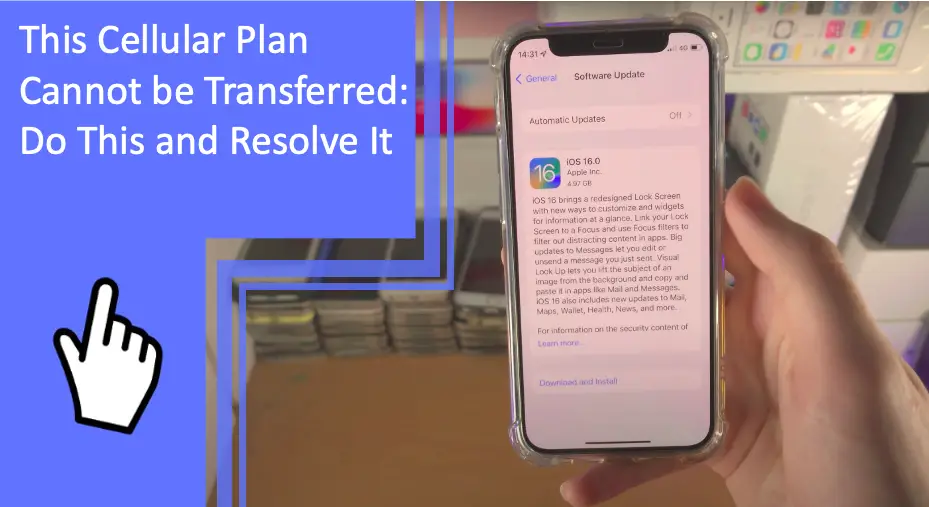 This Cellular Plan Cannot be Transferred